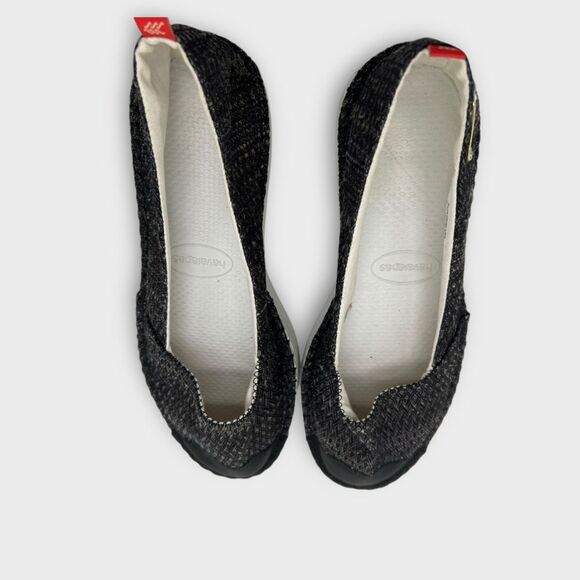 Havaianas Slip On‎ Shoes Women's Cap Toe Black Gray Size 7 Nice!! Comfy! - Picture 5 of 8